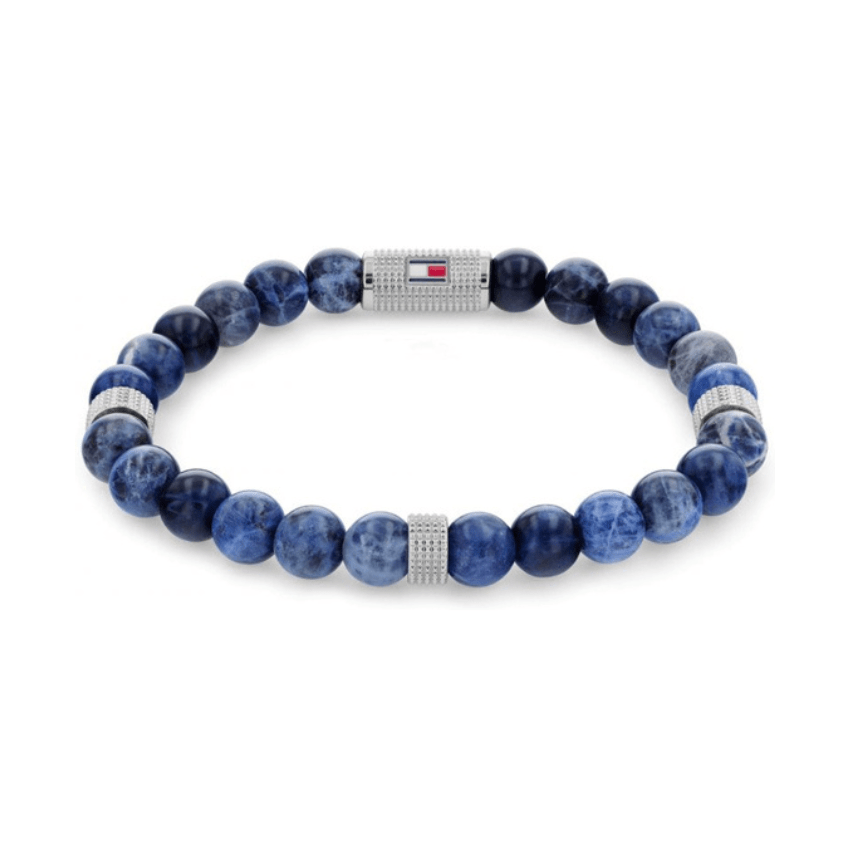 PULSEIRA TOMMY HILFIGER BEADED STONE AÇO E PEDRAS AZUIS '2790436'