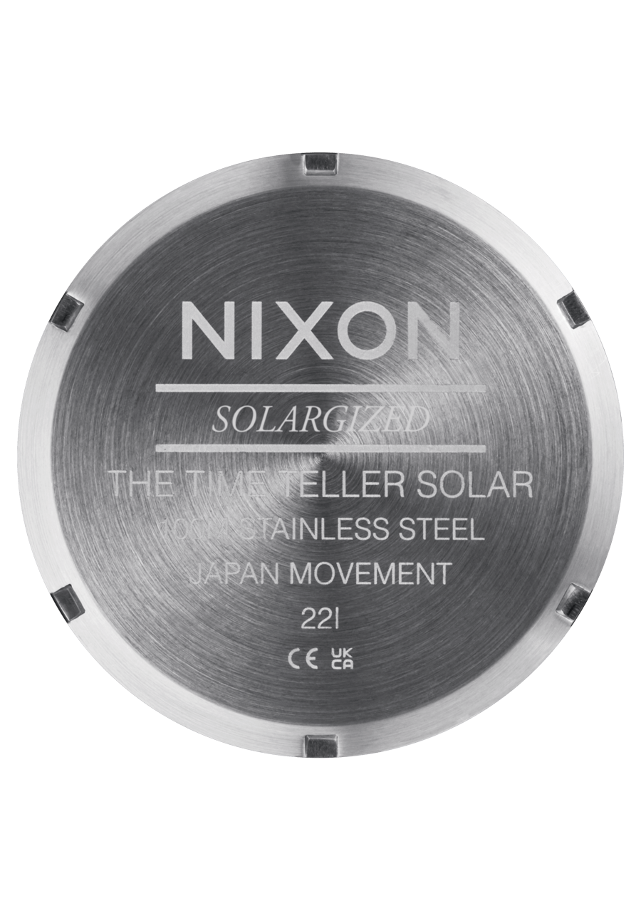 RELÓGIO NIXON TIME TELLER SOLAR PRATEADO 'A1369-5161'