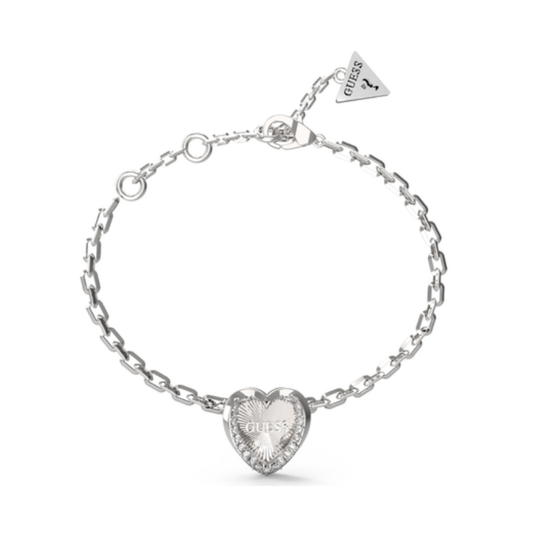 PULSEIRA GUESS 'MON AMOUR' AÇO PRATEADO 'JUBB04607JWRHS'