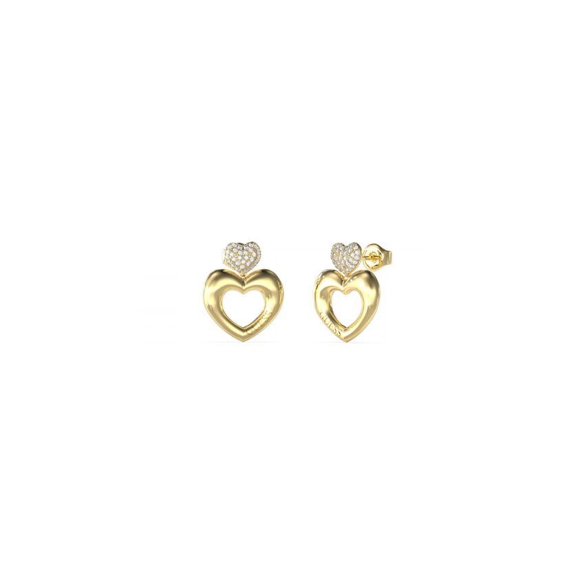 BRINCOS GUESS 'CRAZY IN LOVE' AÇO DOURADO 'JUBE05209JWYGT-U'