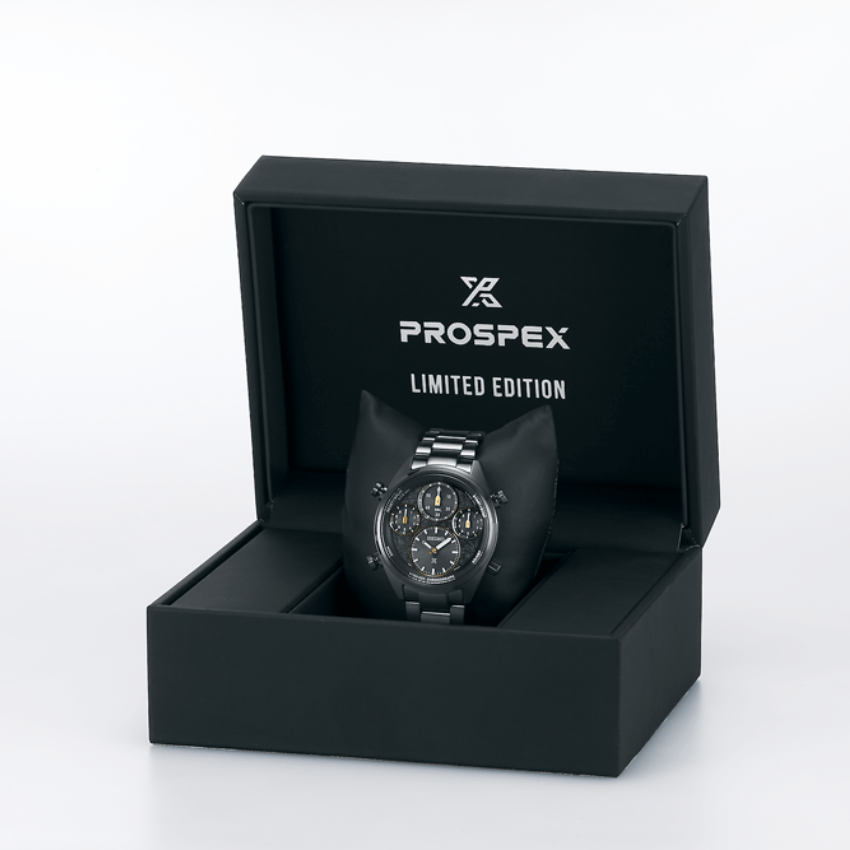 RELÓGIO SEIKO PROSPEX SPEEDTIMER PRETO ED. LIMITADA (4000 UNID.) CAMPEONATO MUNDIAL DE ATLETISMO BUDAPESTE 23 'SFJ007P1'