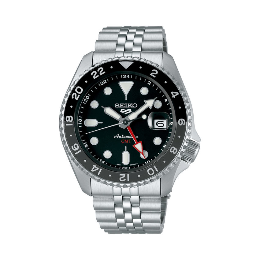 RELÓGIO SEIKO 5 SPORTS 'SPORTS' SKX GMT PRATEADO 'SSK001K1'