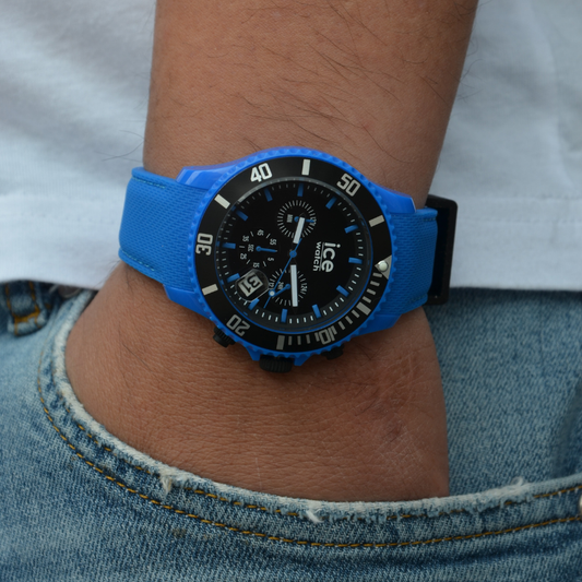 RELÓGIO ICE WATCH CHRONO NEON BLUE TAM: L 'IC019840'